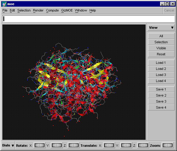 Phosphotransferase in MOE's 3D Rendering Window