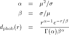 Equations for d_phob(r)